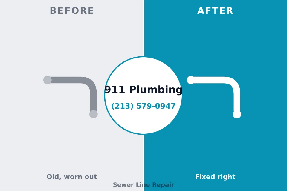 Before and after: plumbing company Rotan, TX